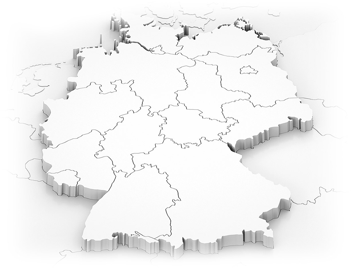 Karte von Deutschland mit bundesweiten Referenzen von FireGuard GmbH - Brandschutz Karte von Deutschland mit bundesweiten Referenzen von FireGuard GmbH - Brandschutz